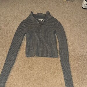 Urban Outfitters zip up cropped Sweater
